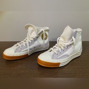 Converse Chuck 70 Sherpa Lined High-Top White Sneakers